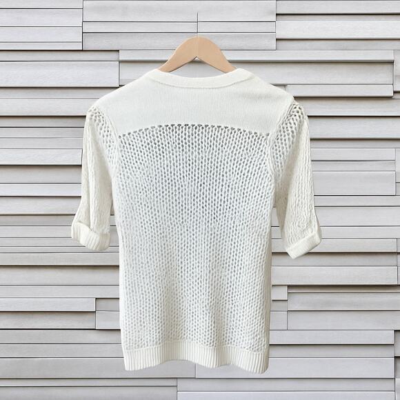 Weekends by Chico’s White Cardigan Sz. 3 - Picture 2 of 4